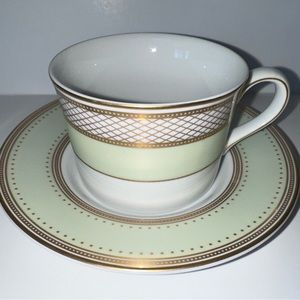 Lauren Ralph Lauren silk ribbon tea cup and saucer—new